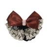 Women Hair Clip Bun Cover Hairnet Lace Bow Hair Net, Women Barrette Bun Cover Bow Hair Clip Gifts for Lady Hair Accessories (coffee) view 1