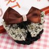 Women Hair Clip Bun Cover Hairnet Lace Bow Hair Net, Women Barrette Bun Cover Bow Hair Clip Gifts for Lady Hair Accessories (red) view 4