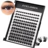 Bodermincer 8-10-12-14mm/10-12-14-16mm Mixed Lash Extension 132pcs D Curl Wispy Lash Cluster Individual Cluster Lashes (January-8-10-12-14mm Mixed) view 2
