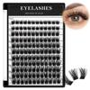 Bodermincer 8-10-12-14mm/10-12-14-16mm Mixed Lash Extension 132pcs D Curl Wispy Lash Cluster Individual Cluster Lashes (January-10-12-14-16mm Mixed) view 1