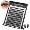 Bodermincer 8-10-12-14mm/10-12-14-16mm Mixed Lash Extension 132pcs D Curl Wispy Lash Cluster Individual Cluster Lashes (January-10-12-14-16mm Mixed) view 2