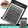 Bodermincer 8-10-12-14mm/10-12-14-16mm Mixed Lash Extension 132pcs D Curl Wispy Lash Cluster Individual Cluster Lashes (January-10-12-14-16mm Mixed) view 3