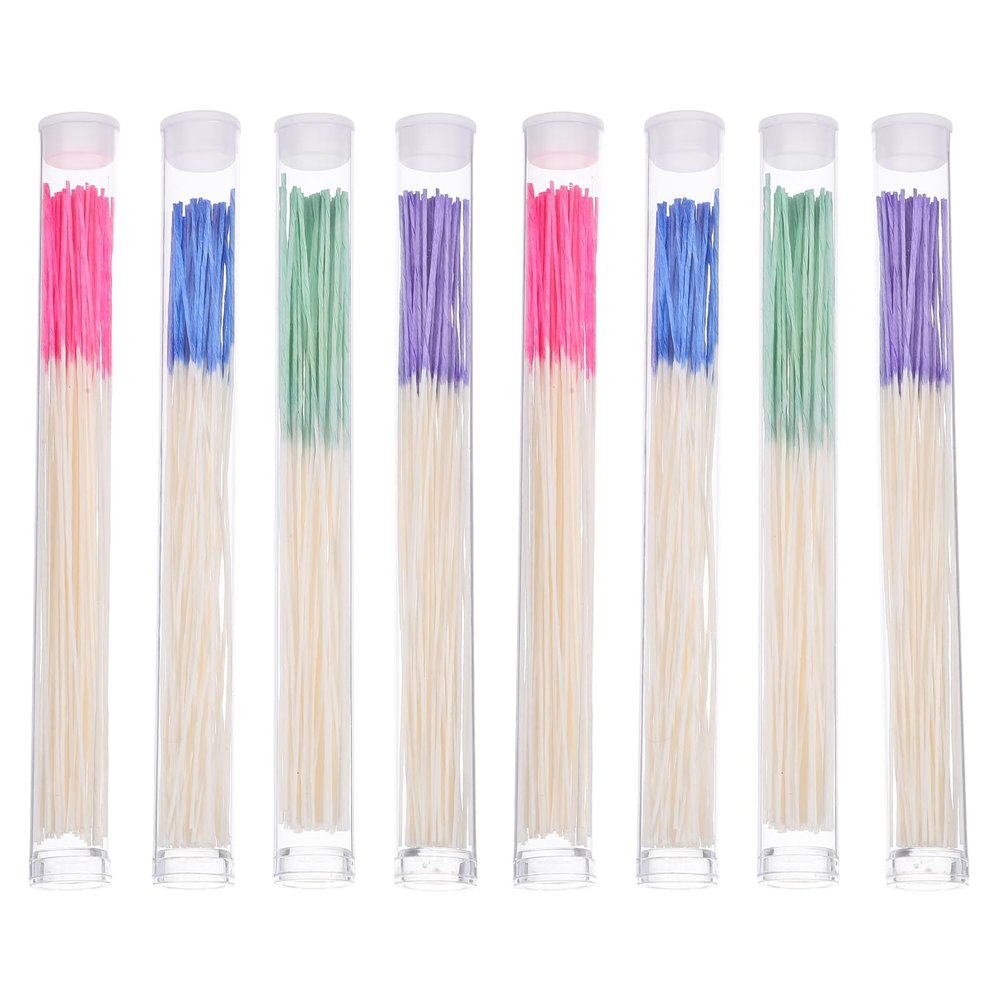 Healifty Ear Piercing Cleaning Cable 8 Disposable Floss Tubes for Gentle Piercing Aftercare and Ear Hole Hygiene for Men and Women