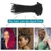 10 Inch 80 Strands Loc Extensions Human Hair 100% Handmade Permanent Dreadlock Extensions for Women Men Can Be Curled and Bleached Loc Extension with Needle(width 0.6cm natrual color) view 3