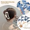 12 Pcs Claw Clips, Multi-Shapes Hair Clips for Women, Non-Slip Large Jaw Claw Clips for Thick Thin Curly Hair Accessories (Blue) view 4