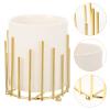 FOMIYES Iron Storage Box Makeup Brush Holder Desk Organizer Brush Makeup Holder view 1