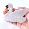 White Swan Hair Clips,Cellulose Acetate Hair Clips,Small Claw Clips for Girl,Hair Accessories,White view 3
