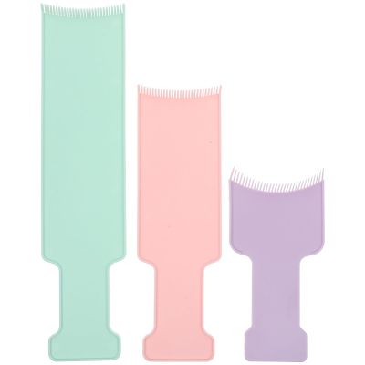 LALAFINA 3pcs Balayage Highlighting Board with Teeth, Hair Coloring Dyeing Paddle for Barber Salon Hairstylist Hair Dying Tools