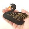 Black Swan Hair Clips,Cellulose Acetate Hair Clips,Small Claw Clips for Girl,Hair Accessories,Black view 3