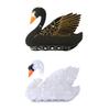 Black and White Swan Hair Clips,Cellulose Acetate Hair Clips,Small Claw Clips for Girl,Hair Accessories view 1