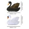 Black and White Swan Hair Clips,Cellulose Acetate Hair Clips,Small Claw Clips for Girl,Hair Accessories view 2