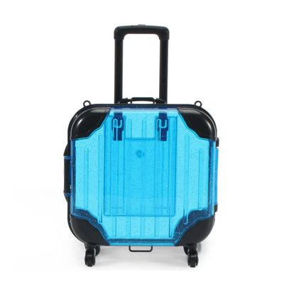 HBZGTLAD 10pcs false eyelashes packaging box pink luggage lashes suitcase mink lashes packing fluffy and curly case empty (C-blue)