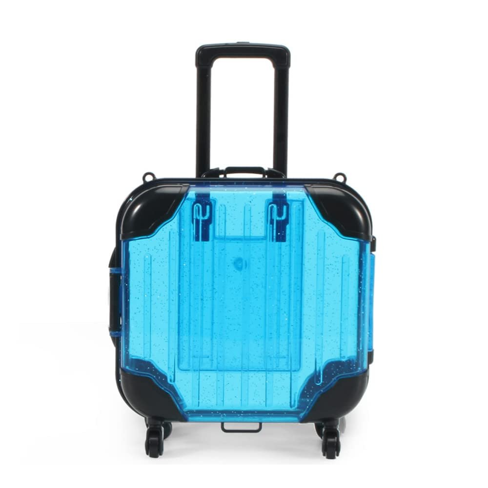 HBZGTLAD 10pcs false eyelashes packaging box pink luggage lashes suitcase mink lashes packing fluffy and curly case empty (C-blue)
