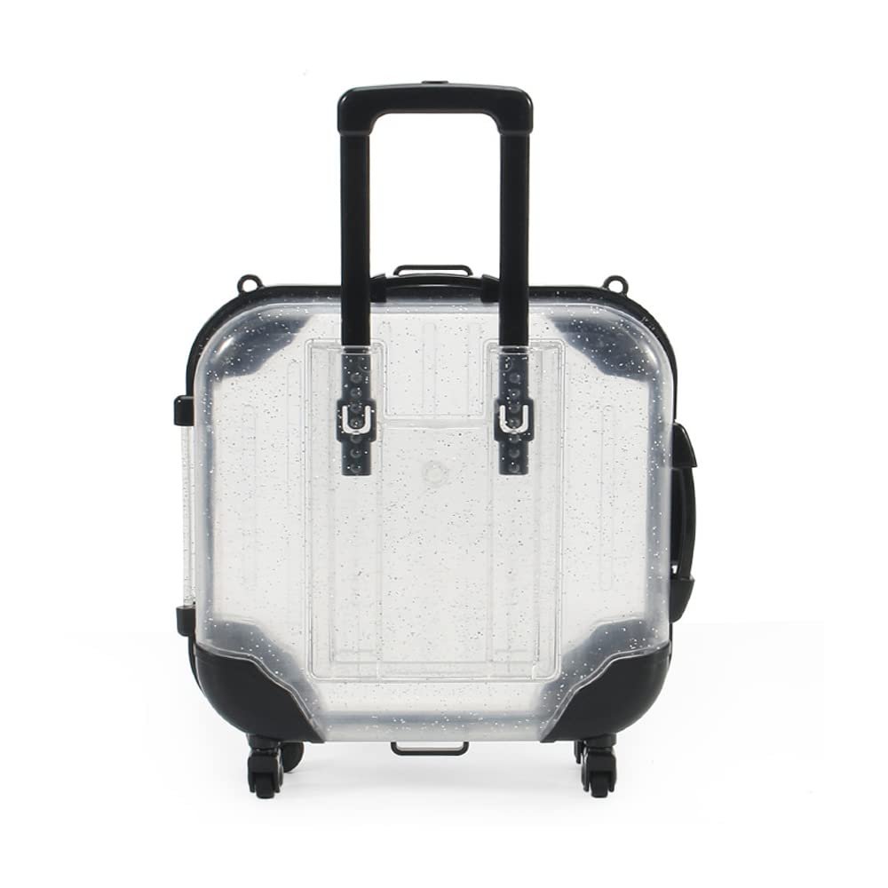 HBZGTLAD 10pcs false eyelashes packaging box pink luggage lashes suitcase mink lashes packing fluffy and curly case empty (C-white)