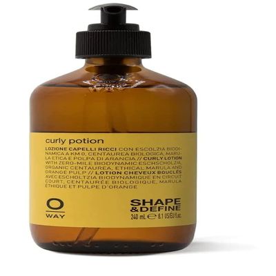 Sleekshop Comb + 0way CURLY POTION, For Hair with Curls and Waves, Made in Italy, Biodynamic Ingredients (w Pin Comb) (8.1 oz - LARGE SIZE)