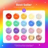 Beetles Rainbow Gel Polish Set, 20 Colors Glitter Pink Red Green Blue Bright Rainbow Collection Colorful Gel Polish Nails Sparkle Gel Base Glossy & Matte Top Coat UV Gel Gift for Women & Girls view 2