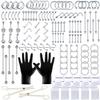 TKKUY 153Pcs Piercing Kit: 12G, 14G, 16G, 20G Needles & 316L Stainless Steel Jewelry for Nose, Belly, Lip, Ear & More view 1