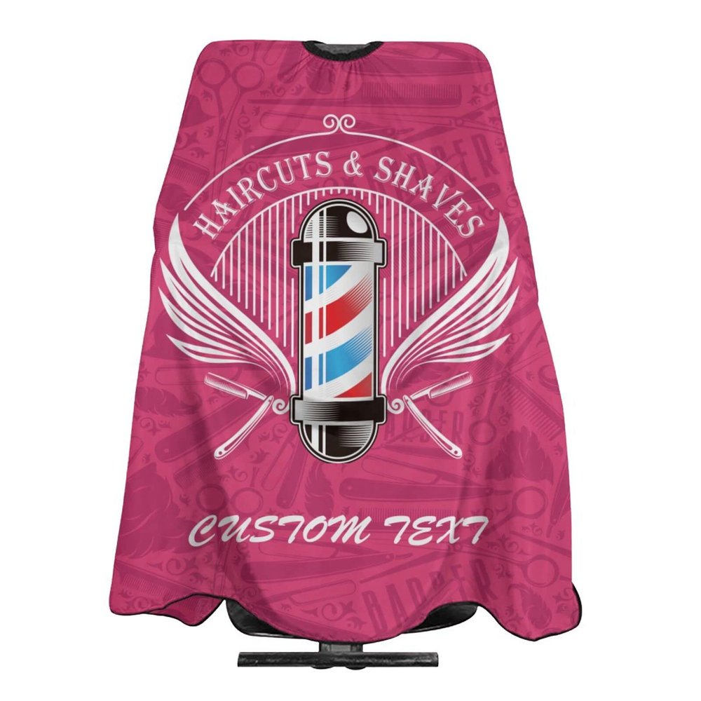 Custom Barber Cape Hairdresser Cape, Add Your Photo Text Logo Personalized Barbershop Salon Cape for Men, Customized Hair Cutting Cape for Home Salon Barbershop