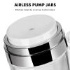 Airless Pump Jars Empty Refillable Cosmetic Air Pump Jars Bottles Airless Travel Lotion Containers With Lid for Skincare Cream (15ML/30ML/50ML,4pcs) view 4