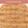 GLEAVI Wooden Massage Comb for Dandruff Removal, Wide Tooth Hair Brush Shampoo and Dry Hair Scalp Care, Round Tip Scalp Massager Comb Guasha Tool, Light Yellow, Unisex view 4