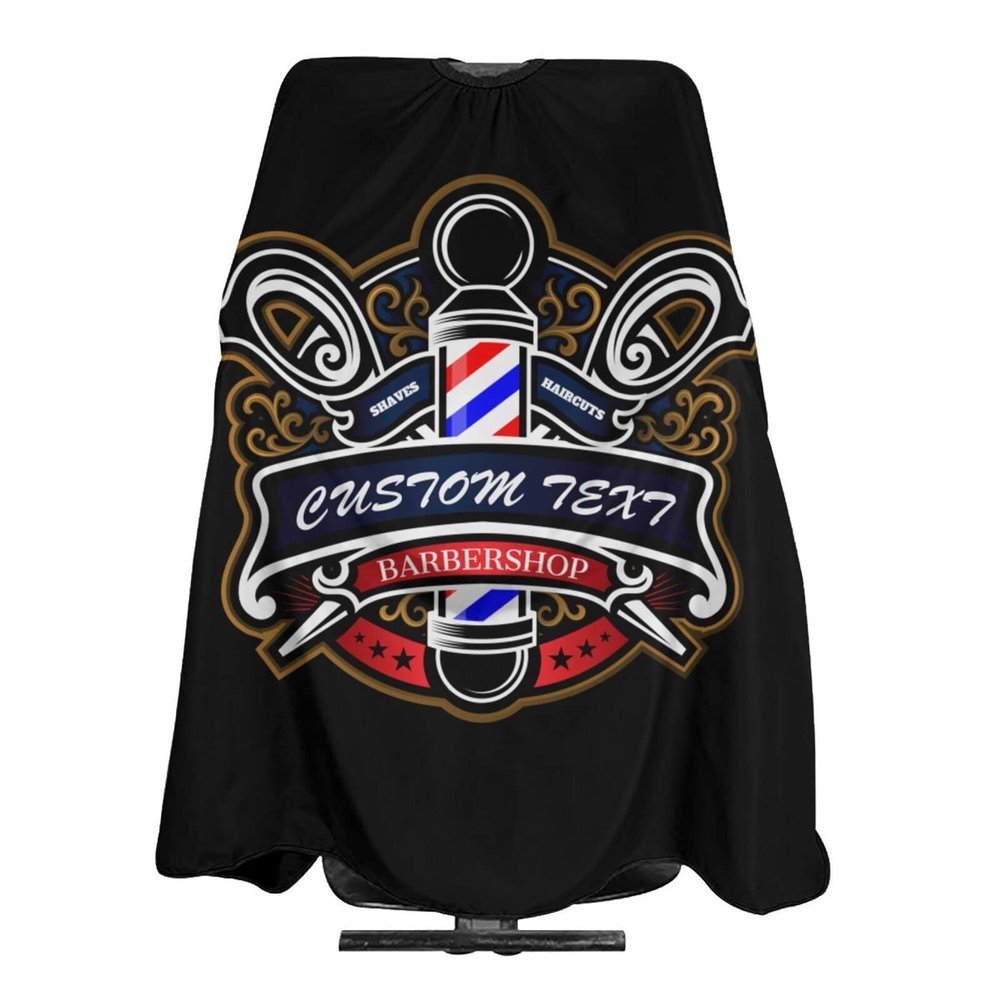 Custom Barber Cape Hairdresser Cape, Add Your Photo Text Logo Personalized Barber Salon Cape for Men, Customized Hair Cutting Cape for Home Salon Barbershop