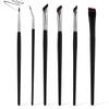 6pcs Fine Angled Eyeliner Brush, Precision Eyeliner Eyebrows Makeup Brush Set Angled Eyeliner Concealer Ultra Flat Thin Brush Beveled Eyebrow Curved Brush view 1
