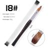 Acrylic Nail Brush, Pure Handmade Oval Shape (Size #8/10/12/14/16/18/20) Kolinsky Nail Art Brushes for Acrylic Application Nail Extension, Professional Nail Art Brush Manicure for Women (20#) view 2