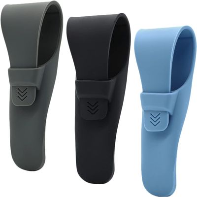 FRCOLOR 3pcs Silicone Cover Shaving Travel Case for Men for Safety Includes Black Dark Gray and Nordic Sleeves