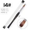 Acrylic Nail Brush, Pure Handmade Oval Shape (Size #8/10/12/14/16/18/20) Kolinsky Nail Art Brushes for Acrylic Application Nail Extension, Professional Nail Art Brush Manicure for Women (14#) view 2