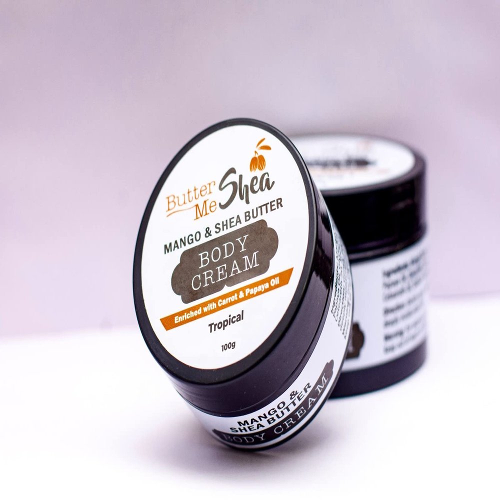 Butter Me Shea, Mango & Shea Butter Body Cream (Tropical) with Mango Peach Fragrance~ Natural skin nourishing agents (3.53)