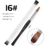 Acrylic Nail Brush, Pure Handmade Oval Shape (Size #8/10/12/14/16/18/20) Kolinsky Nail Art Brushes for Acrylic Application Nail Extension, Professional Nail Art Brush Manicure for Women (16#) view 2