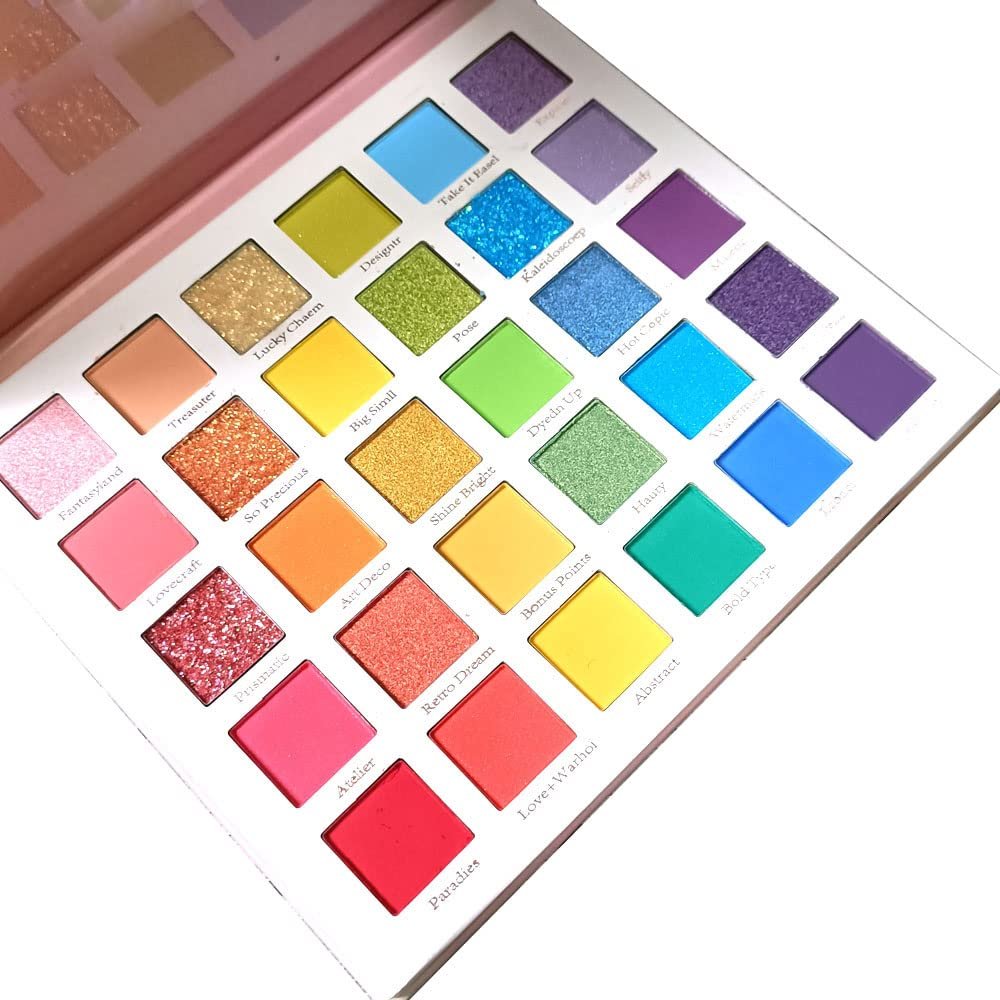 ICYCHEER 30 Colors Makeup Eyeshadow Palette Shimmer Matte Eye Shadow Full Colorful Red Green Blue Cosmetics Makeup Gifts