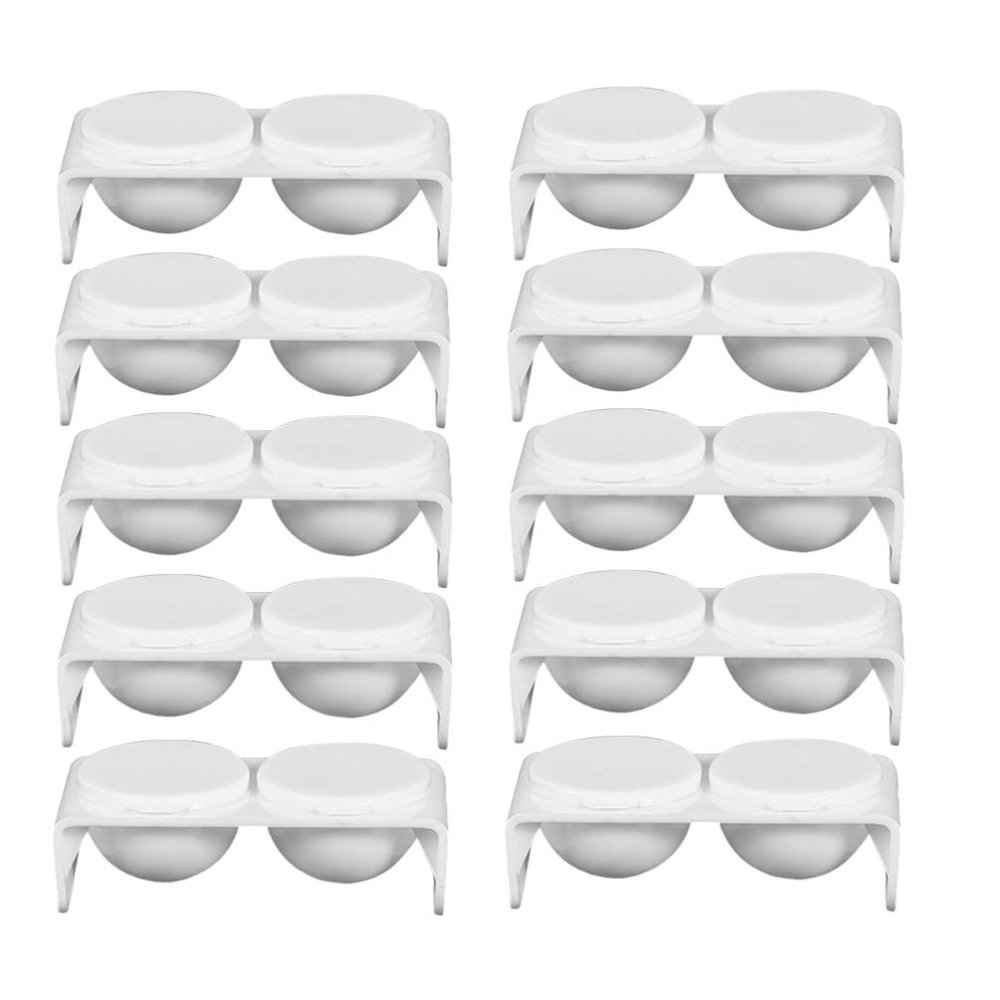 FOMIYES 10pcs Double Holes Crystal Cups for Nail Art Containers for Manicure Pen Washing Tools for Nail Technicians and Home Use
