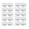 FOMIYES 10pcs Double Holes Crystal Cups for Nail Art Containers for Manicure Pen Washing Tools for Nail Technicians and Home Use view 1