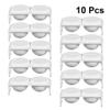 FOMIYES 10pcs Double Holes Crystal Cups for Nail Art Containers for Manicure Pen Washing Tools for Nail Technicians and Home Use view 2