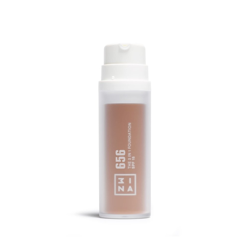 3INA The 3-in-1 Foundation Liquid Foundation with SPF 15 12-Hour, Light to Medium Coverage Skincare, Concealer, Coverage in One 656 1.01 oz