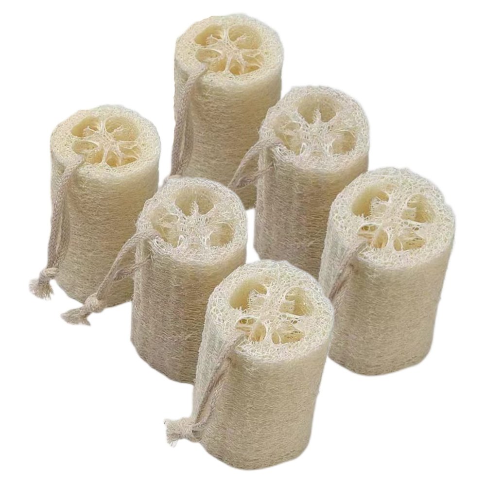 Natural Loofah Sponge Exfoliating Body Sponge Scrubber, Natural Loofah Exfoliating Bath Scrubber for Adults for Adults, Men and Women Shower (6PCS)