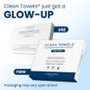 Clean Skin Club Clean Towels XL, Travel Packs 100% USDA Biobased Disposable Face Towel, Eczema Association Accepted,Dry Wipes, TSA-Approved Travel Essential,10 ct per pack, 3 Packs, 30 Ct Total view 3