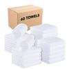 Arkwright Microfiber Coral Fleece Salon Towels Bulk - Case of 60 - Bleach Safe Resistant, Absorbent Hair Drying Towel Set, Perfect for Resort, Hotel, and Spa, 16 x 27 in, White view 1