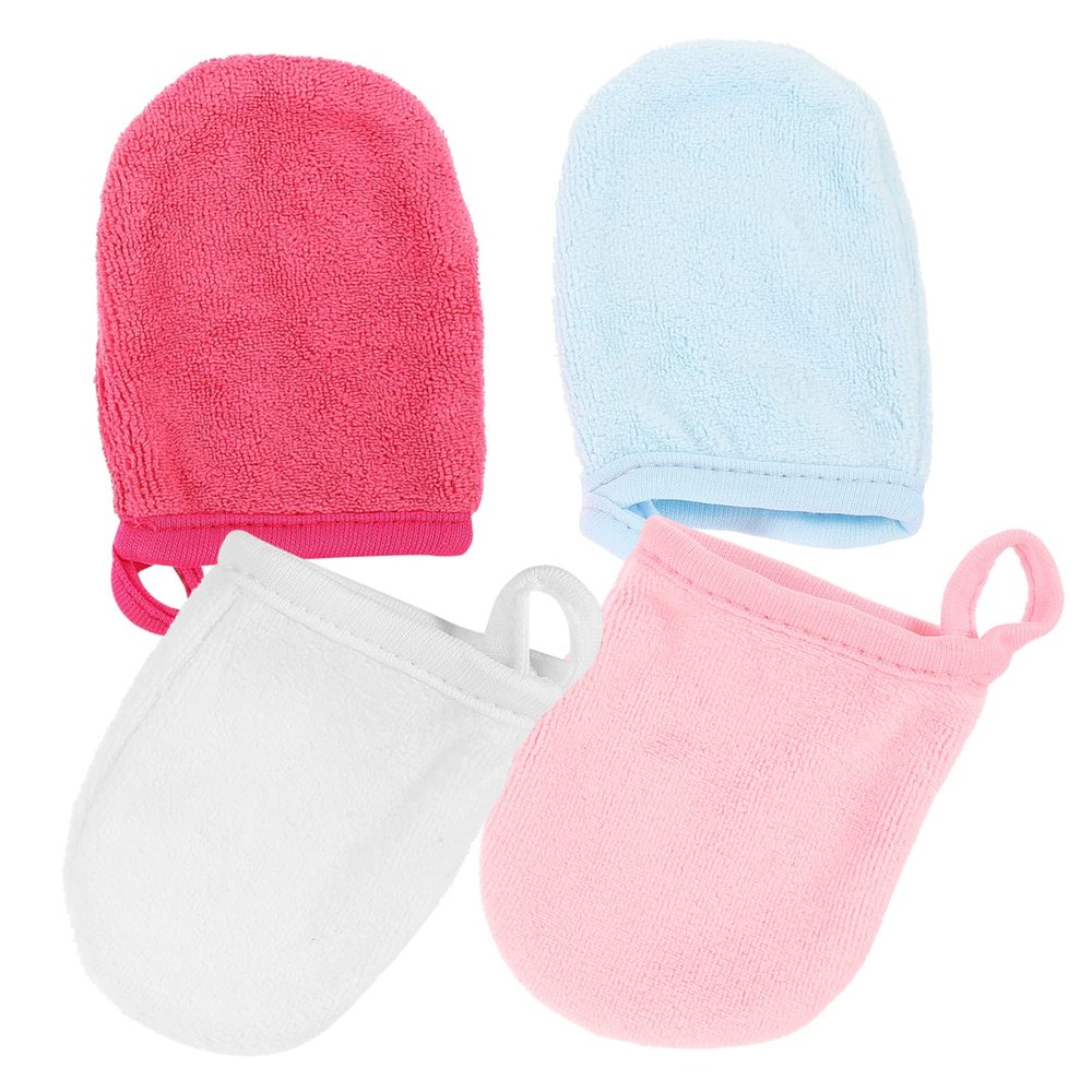 4pcs Cleansing Fingertips Face Cleaning Gloves Face Gloves Face Scrubbing Gloves Make up Lavender Sleep Body Mitt Makeup Fiber Dryness