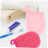 4pcs Cleansing Fingertips Face Cleaning Gloves Face Gloves Face Scrubbing Gloves Make up Lavender Sleep Body Mitt Makeup Fiber Dryness view 4