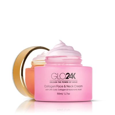 GLO24K Moisturizer Face Cream with 24K Gold, Vitamins  Collagen Retinol Hyaluronic Acid  Hyaluron Acid Cream for Hydration & Overnight Skin Renewal, Night Cream