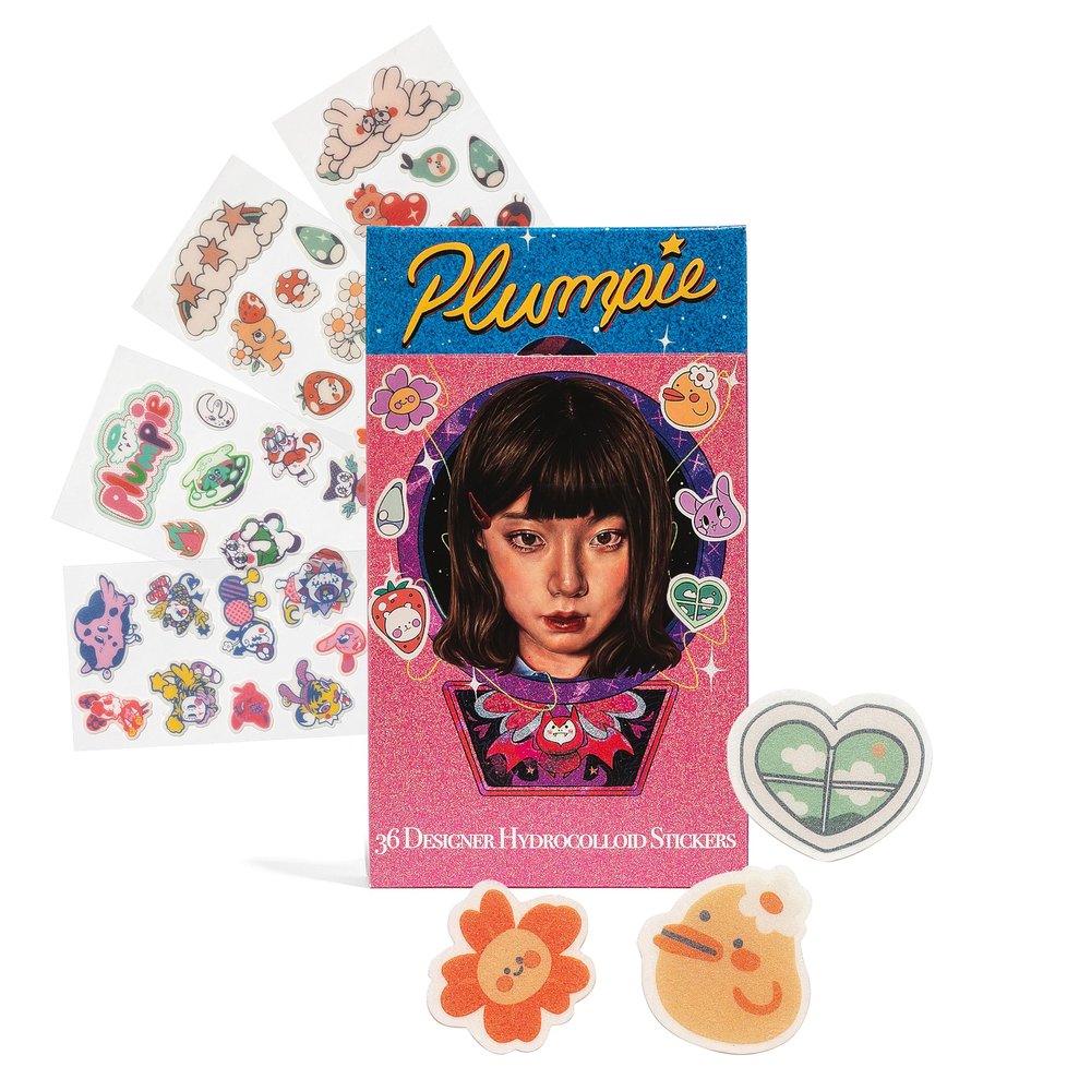 Plumpie Hydro Patch Bigger & Thicker Pack- Hydrocolloid Acne Pimple Patch for Healing and Covering Zits and Blemishes, For Face and Skin, Vegan and Cruelty-Free (36 Count) (Designer 36 Count)