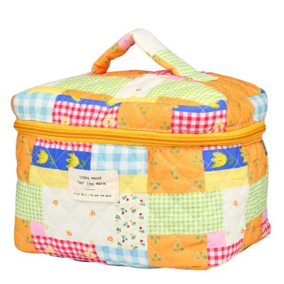 PINKCONA Cosmetic Bags for Women, Cute Floral Makeup Bag, Organizer Storage Make Up Bag, Travel Toiletry Bags, Handbags Purses (Puzzle/Big)
