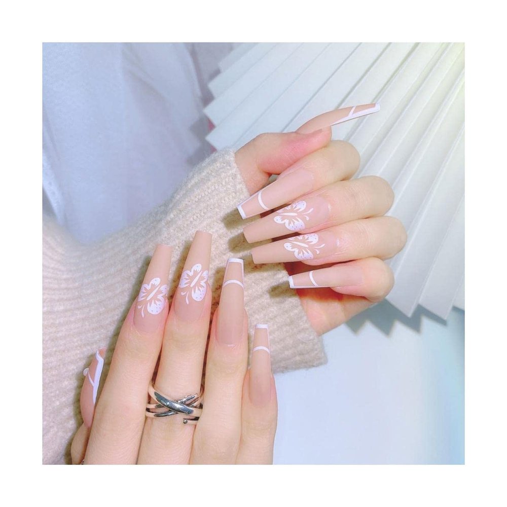 Fake Nail Creative Nail Long Ballet Nail Finished Nail Manicure Wearable Fake Nails Trapezoid Fake Nails Nail Art Decorative Accessories Wearable Fake Nails