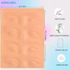 6 Pcs 3D Tattoo Practice Eyebrow Eyeline Practice Skins Permanent Eyebrow Makeup Training Lip Skins for Beginners and Fake Skin Sheets For Professionals view 2