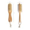 Pumice Stone with Wood Handle for Feet, Foot Natural Bristle Brush and Pumice Stone, Foot Scrubber Dead Skin Remover with Wooden Handle, Exfoliator Pedicures Calluses Remover view 2