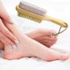 Pumice Stone with Wood Handle for Feet, Foot Natural Bristle Brush and Pumice Stone, Foot Scrubber Dead Skin Remover with Wooden Handle, Exfoliator Pedicures Calluses Remover view 4