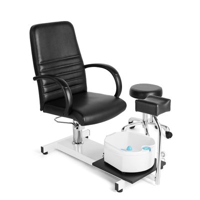 Eastmagic Pedicure Chair Hydraulic Lift Nail Tech Chair 360 Degrees with Rolling Stool, Foot Bath Basin