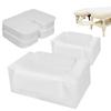 Uralili 200 Pieces Disposable Non Woven Massage Table Sheets Set Include 100 Pieces 31x71 Inches Soft Massage Bed Sheet & 11x14 Inches Face Cradle Covers For Massage Beauty Salon -White view 1